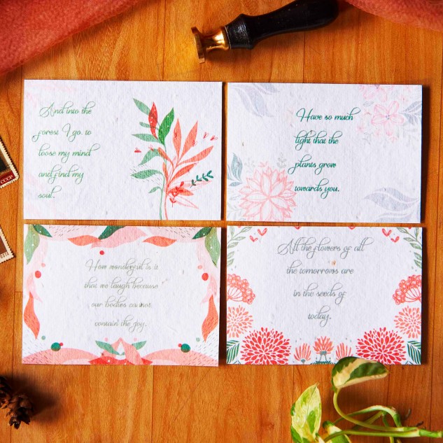 Seed Paper Postcards - Floral Edit, Set of 4