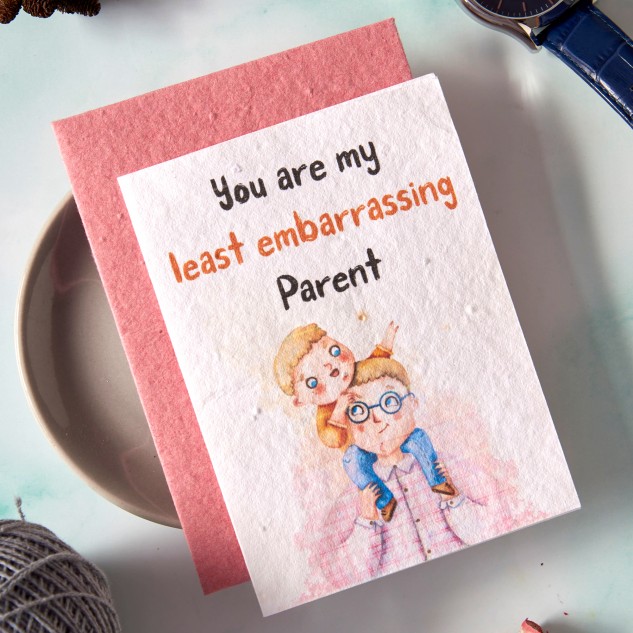 Greeting Card for Least Embarrassing Parent