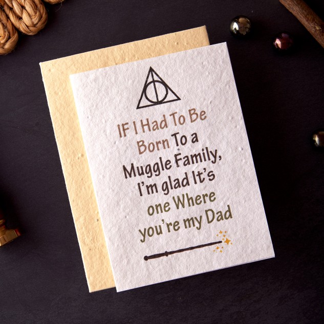 Greeting Card with Love Notes for a Potter-Head Dad