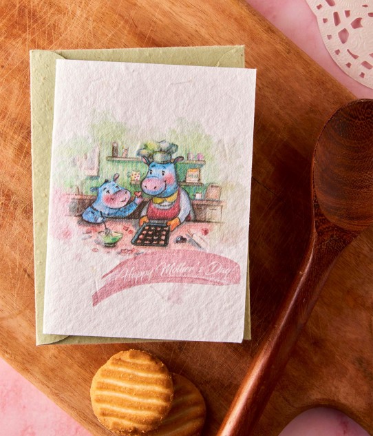 Plantable Greeting Card (Mummy-licious), Made from Recycled Cotton