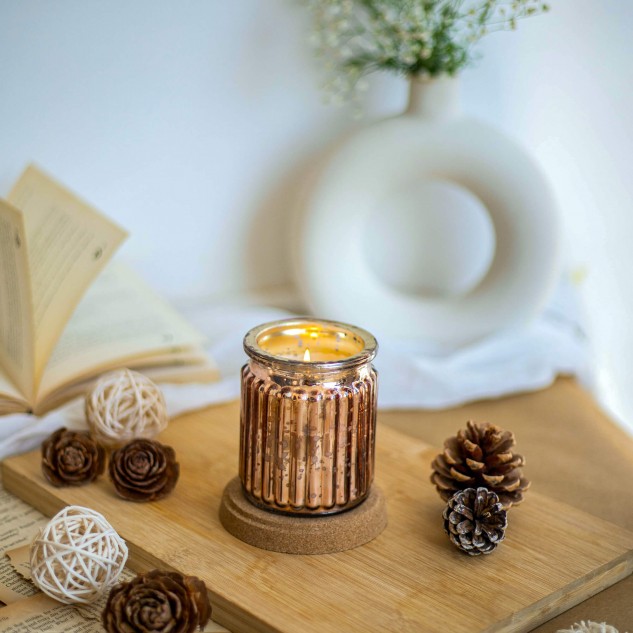 Metallic Magic Soy Wax Aroma Jar Candle - Cinnamon Spice, 180 grams