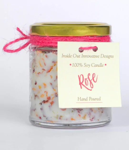 Rose Petals Soy Candle Jar
