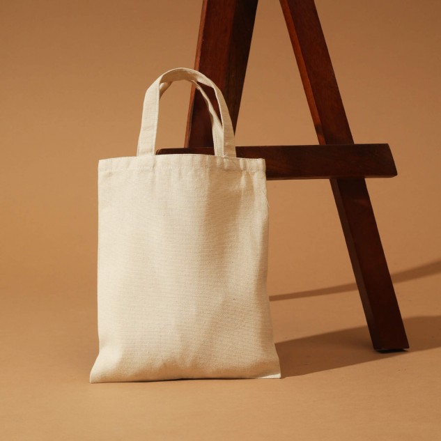 Buy Plain Canvas Bag with Small Handle - Off White Online at the