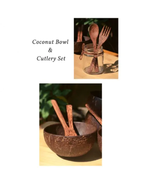 COCO Combo - Coconut Bowl and Cutlery