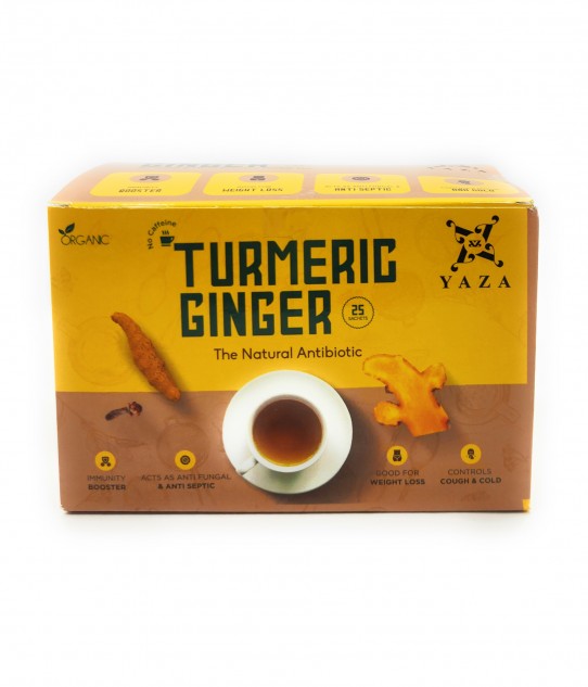 Shistaka Turmeric Ginger  Basil  25 Tea Bags  DrinksDeli India
