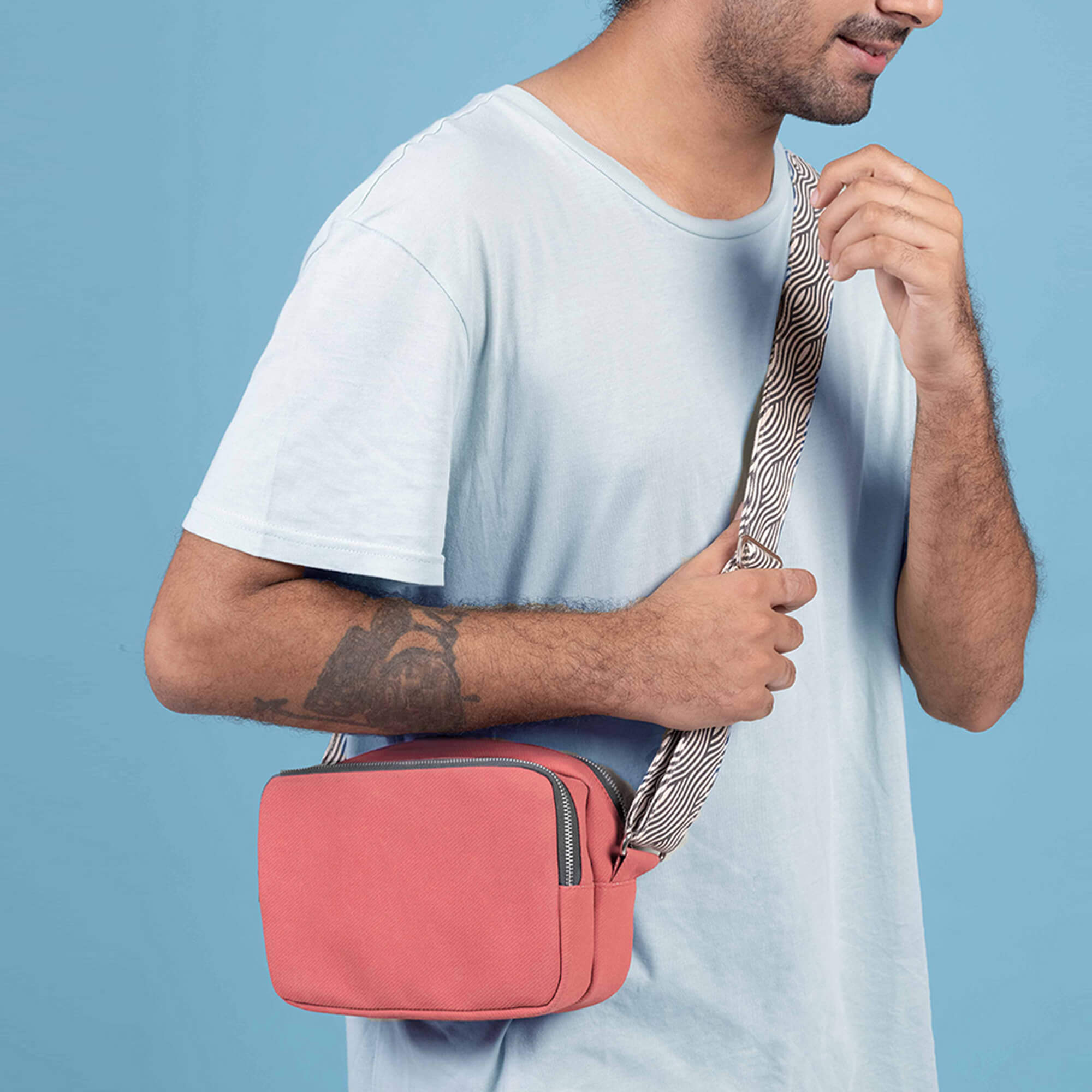 Buy Unisex Crossbody Box Sling Bag - Red Online at the Best Price