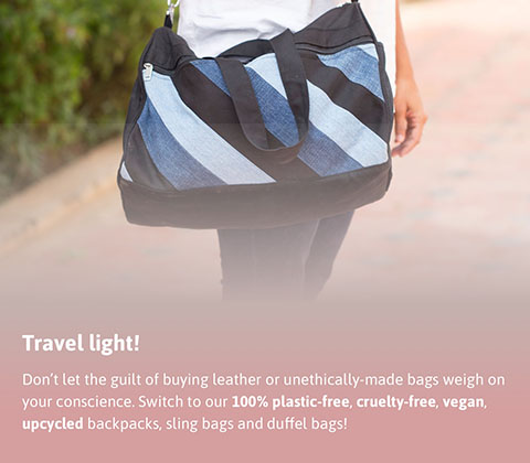 Conscious carry-ons - Back Packs, sling Bags & duffel bags Banner